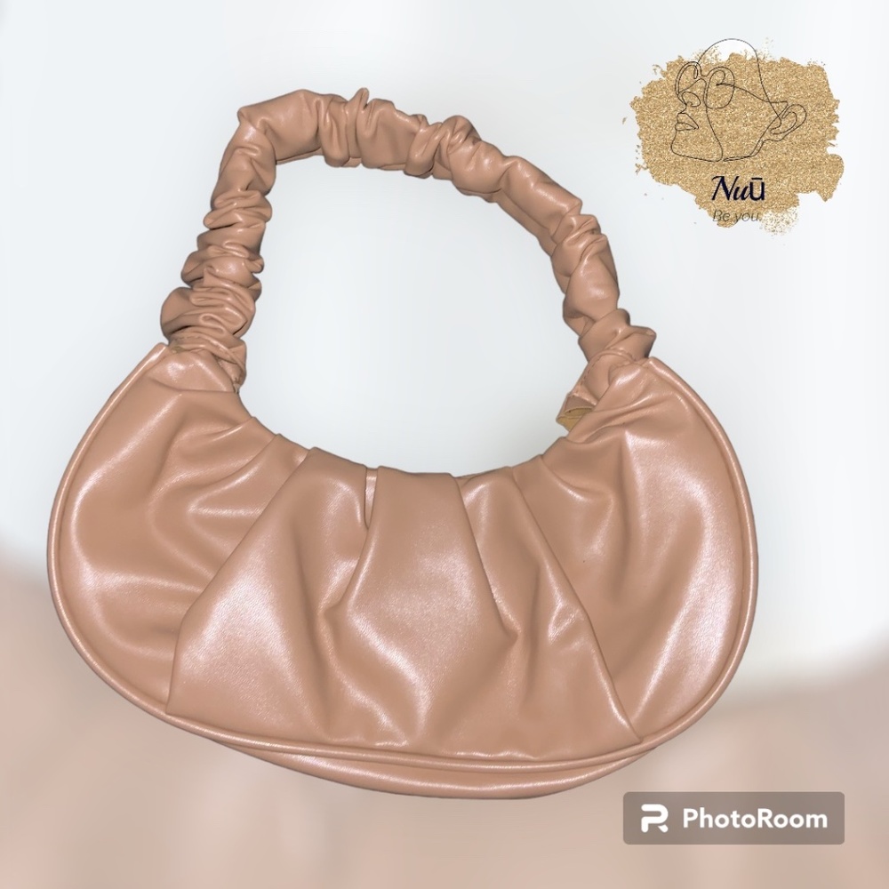Mini Ruched Leather Shoulder Bag
